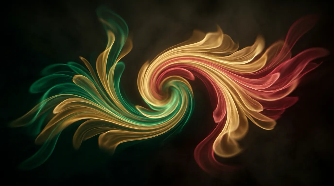 Two characters intertwining into one